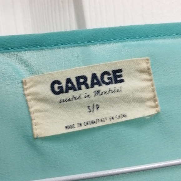 Turquoise transparent blouse - Picture 2 of 2